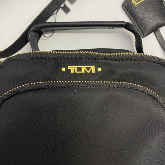 Tumi Black Backpack with Gold Details - Picture 5 of 6